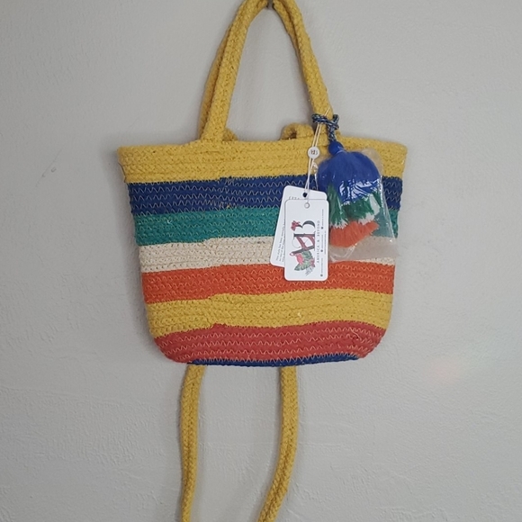 America & Beyond Rope Colorblock Mini Purse - Picture 6 of 6